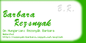 barbara rezsnyak business card