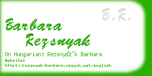 barbara rezsnyak business card